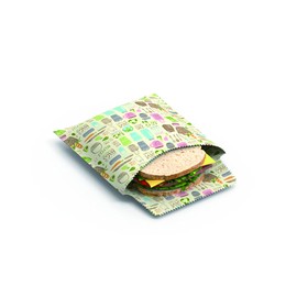 NUTS Beeswax Sandwich Bags Zero Waste [Set of 2] Beeswax Wrap, Sandwich Wrap, Beeswax, Cotton, 100% Organic Cotton, Reusable, Food Preservation, Breathable, Long Lasting, Up to One Year, Sustainable, Natural, Zero Waste, Reducing, Eco Handmade Garbage Ze