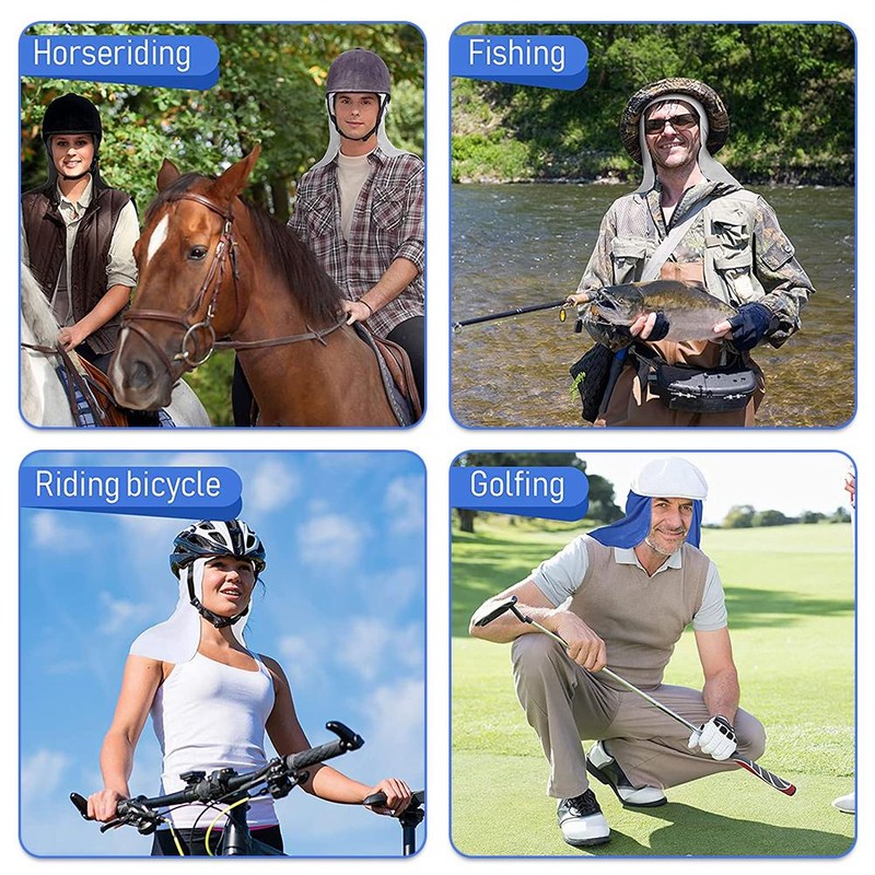 6 Pack Summer Hard Hat Liner with Sun Shade Ice