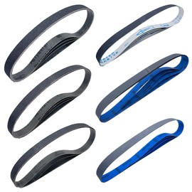 1x30 Inch Silicon Carbide Sanding Belts, 4 PCS Each of 80,120, 240, 400, 800,1000 Grits Knife Sharpening Belt Kits for 1 x 30 Inch Belt Sander, 24 Pack