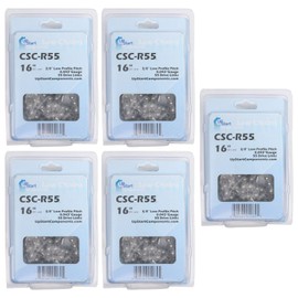UpStart Components 5-Pack 16-Inch Chainsaw Chain Replacement for Stihl 018 - (16", 3/8".043", 55 Drive Links)