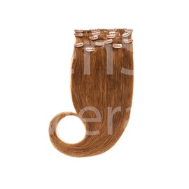 Remy Clip-In Extensions 7-Piece Set 70 g Hair 60 cm Medium Brown No. 6 100% Indian Real Hair Clip-In Real Hair Extensions Hair Thickening