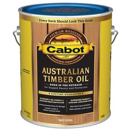 Cabot 140.0019400.007 Australian Timber Oil Water Reducible Stain, 1 gal, Natural