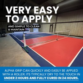 Alpha Grip Non-Slip Paint for Concrete & Asphalt – Non-Skid Coating Ideal for Striping Parking Lots, Playgrounds & Pavements (Red, 1 Gallon)