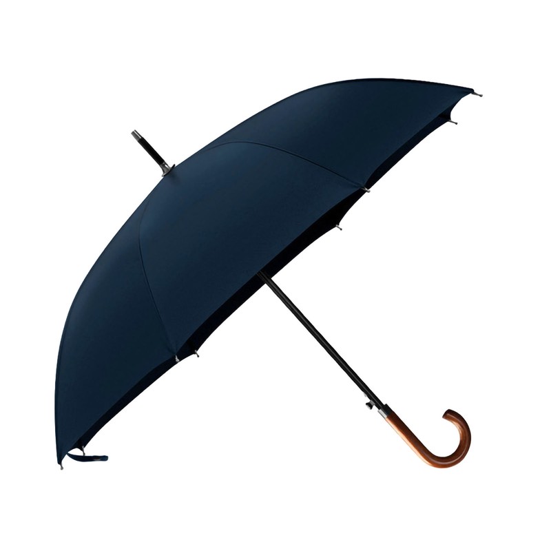 Long Umbrella Long Wooden Handle Windproof Retro Style Water Resistant