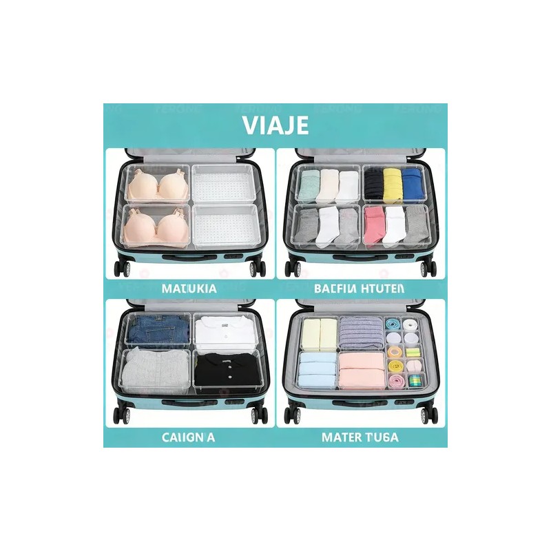 Organizador De Cajones Joyas Maquillaje 28 Pzas De Plástico