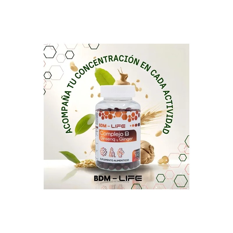Complejo B Con Ginseng Y Ginger, Suplemento Bdm - Life