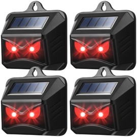 4 Pack Solar Control Light Nocturnal Animal Repeller Outdoor Animal Deterrent Devices Light Sensor Animal Repellent for Skunk Deer Coyote Fox Raccoon Cat Garden Yard Farm Chicken Coop
