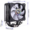 DS 2200RPM PWM CPU Cooling Fans with Black Aluminum CPU