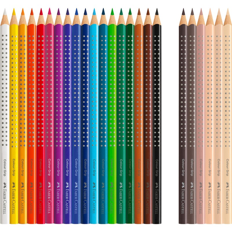 Faber-Castell Colour Grip 112819 Colouring Pencils Set of 24 Including