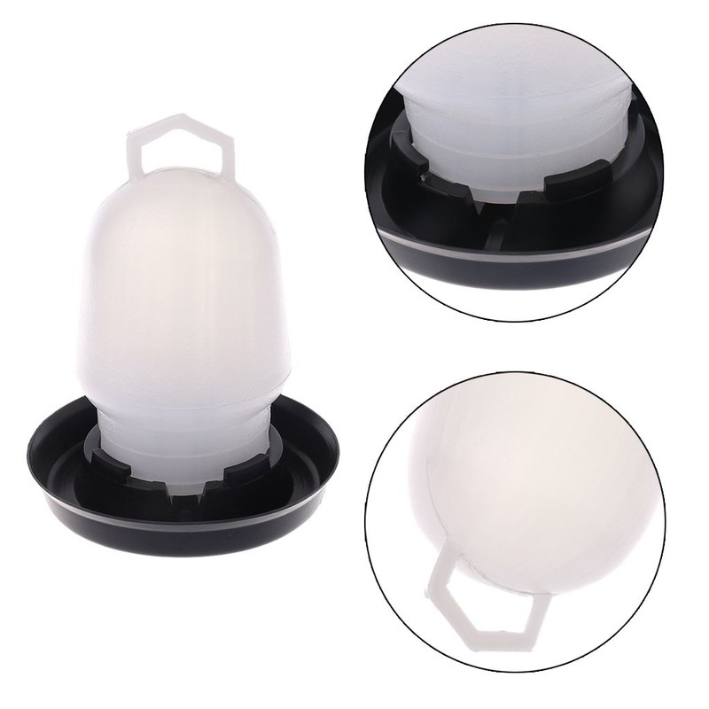 Hergon Kettle Shape Plastic Chicken Water Drinking Cup, Pet Water