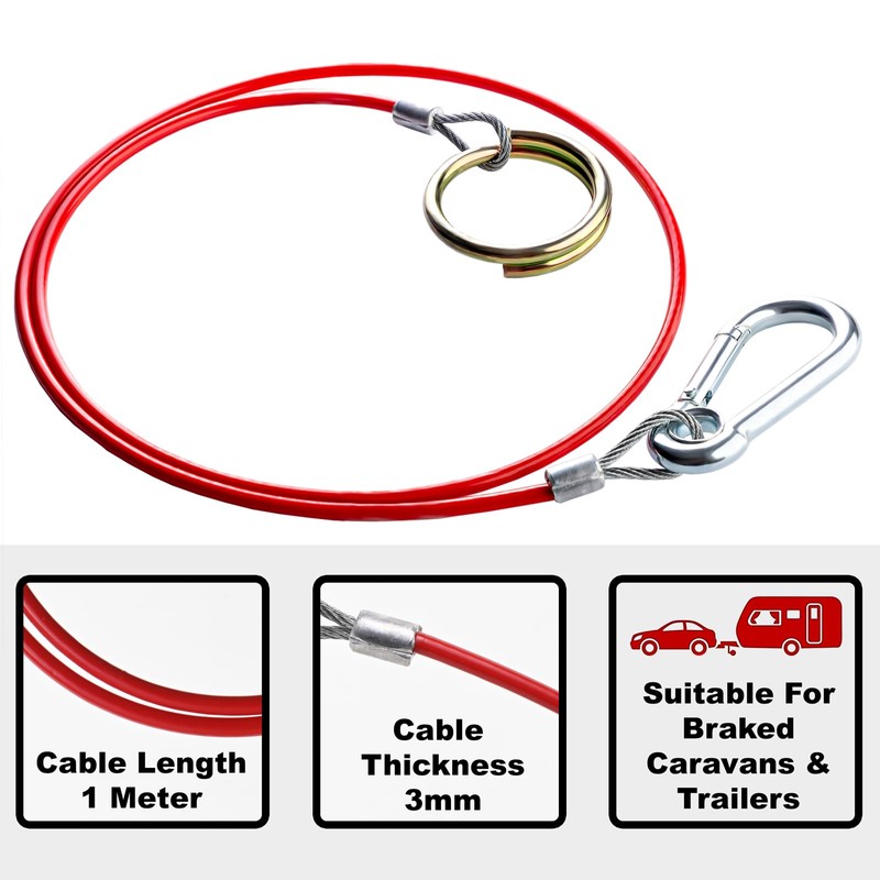 BITS4REASONS NEW MODEL MAYPOLE MP501B BREAKAWAY CABLE PVC RED 1M