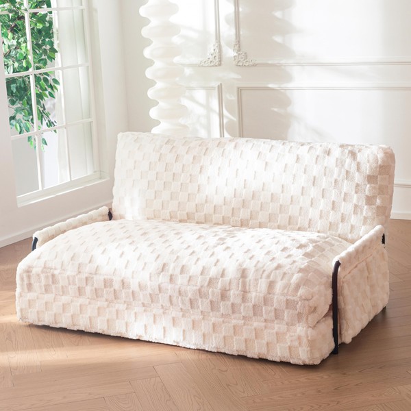 YOSHOOT Adjustable Lazy Floor Sofa, 5-Position Foldable Sleeper Chair with