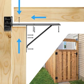 Heavy Duty Fence Gate Kit Gate Hardware No Sag Kit 2x4s Adjustable for Wooden Fence Gate Windows Shed Doors (2 Sets)