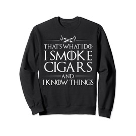 Smoke Cigars Smoker Sweatshirt - Ideal Clever Class Men Gift