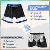 AutoWT Mens Swim Trunks with Compression Liner, 2 in 1