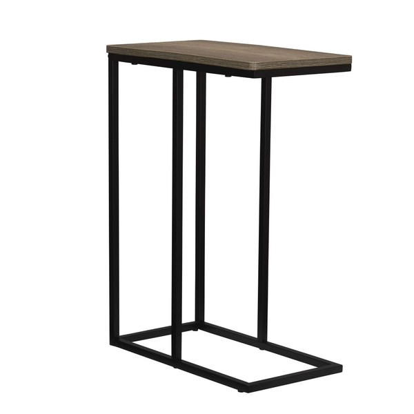 Household Essentials Ashwood Industrial Narrow End Table | Metal C