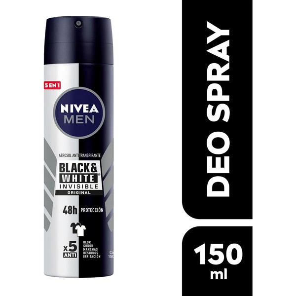 Nivea Men Black & White | Antitranspirante en Spray Fresca