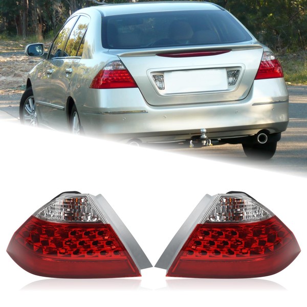 KAMDKI A Pair Red Chrome Tail Light Fit for 2006