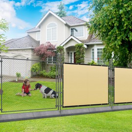 Sand Privacy Fence Screen HDPE Cover 90% UV Protection Garden Windscreen Outdoor Backyard Railing Porch Mesh Shade Sail Net Barrier 3'x50' Customizable