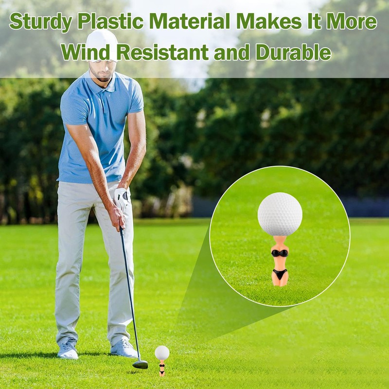 QACUU 5Pcs Bikini Style Golf Tees – Colourful Plastic Golf