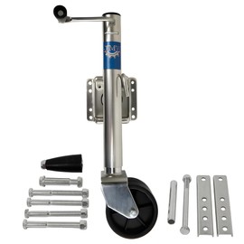 Jeremywell 1500lbs Trailer Jack with Double Wheel Dual 6-Inch, for Boat RV Utility, Swivel Swing-Back