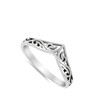 Filigree Celtic Chevron Thumb Ring 925 Sterling Silver Victorian Band