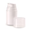 Travel 50 mL Lotion Dispenser, White Plastic Airless Pumps for