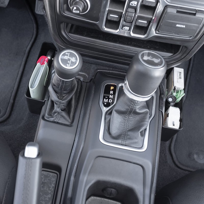 PIMCAR 2PCS Center Console Organizer for 2018-2025 2026 Jeep Wrangler