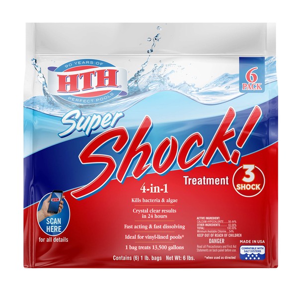 HTH 52023 Super Shock Treatment Swimming Pool Chlorine Cleaner, 1
