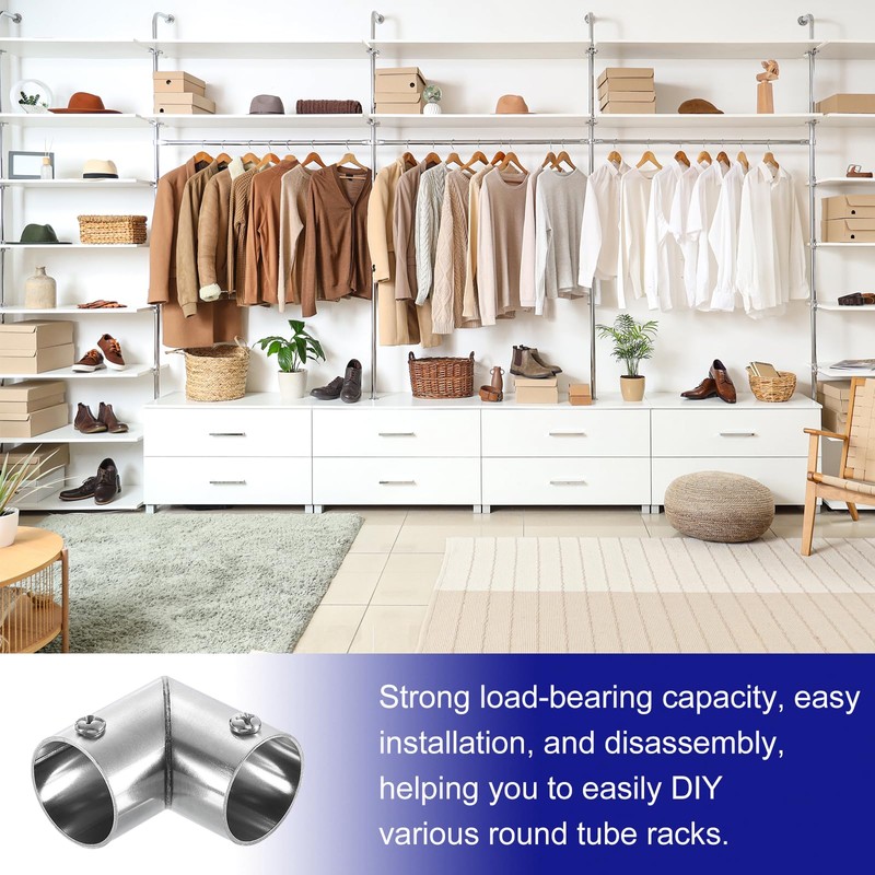 sourcing map 4Pcs 90 Degree 2-Way Elbow Pipe Fitting Connector,