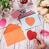 MixTeach 60 Set Valentine's Day Cards with Envelopes Heart Shaped
