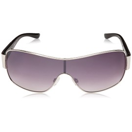 SOUTHPOLE Men's Rectangular Sunglasses, Silver & Black, 132 mm