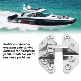 Boat Hatch Hinges, 4 Pieces, Boat Door Hinges, Stainless Steel Hatch Hinges Replacement for Inflatable Yachts of Marine Ships, 2.8 x 2.6 inches, Marine Hinges,