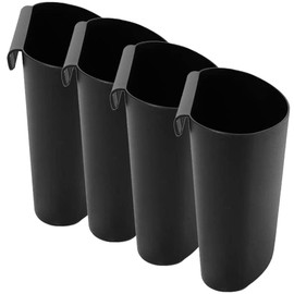 Garneck Pack of 4 Hanging Containers for Trolleys - Practical Storage Solutions as Pen Holder and Organiser for Kitchen - Craft Trolley and More - Black