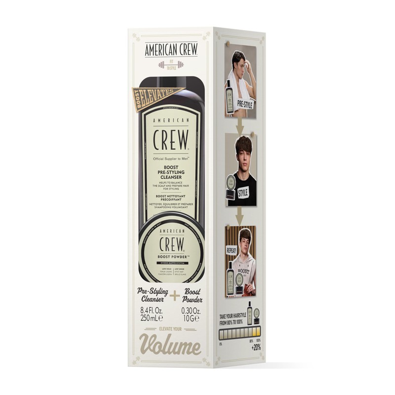 AMERICAN CREW - Boost Duo Set with Pre-Styling Cleanser, 250ml