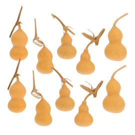 NUOBESTY 10 Pcs Miniature Gourd Ornaments for Home Office Car Decor Mini Natural Dried Gourd DIY Crafts Pendant 4-6cm