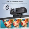 Cámara Web Full HD 4k con micrófono, corrección automática de
