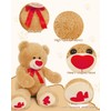 MaoGoLan Giant Teddy Bear 36" Stuffed Animal - Red Heart