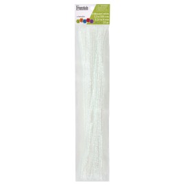 Essentials By Leisure Arts Arts Chenille Stem 12" 6mm Iridescent White 25pc