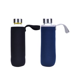 Mudder 2 Pieces Water Bottle Sleeve Neoprene Nylon Bottle Sleeve for 19.4 oz Glass Water Bottle, 550 ml