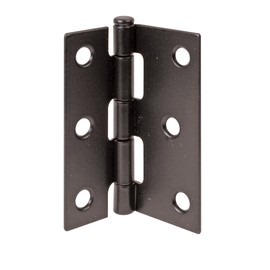 Prime-Line K 5039 Screen Door Replacement Hinges, 3 In. Long, Steel, Black (2 Pack)