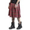 Banned Alternative Fear is Over Kilt Men's Mid-Length Skirt, Red,