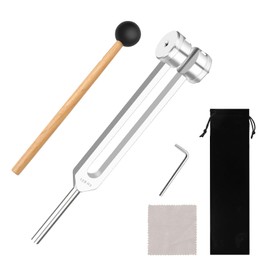 Tuning Fork Therapy, Tuning Fork 128Hz Healing Device Tuning Fork for Healing Tuning Forks for Healing, Healing Tuning Fork Made of Aluminium Alloy with Percussion Hammer
