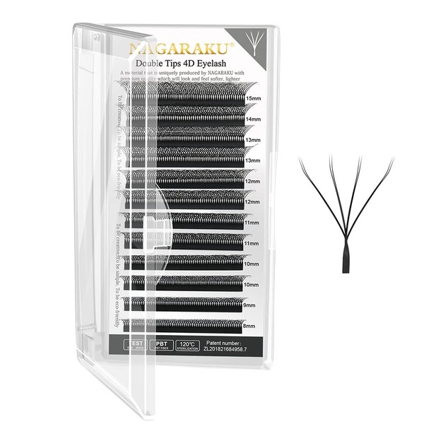 NAGARAKU Double Tips 4D W Eyelash Extensions Supplies Thick w