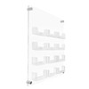 12 Bay Business Card Dispenser Acrylic Wall Mounted Panel -