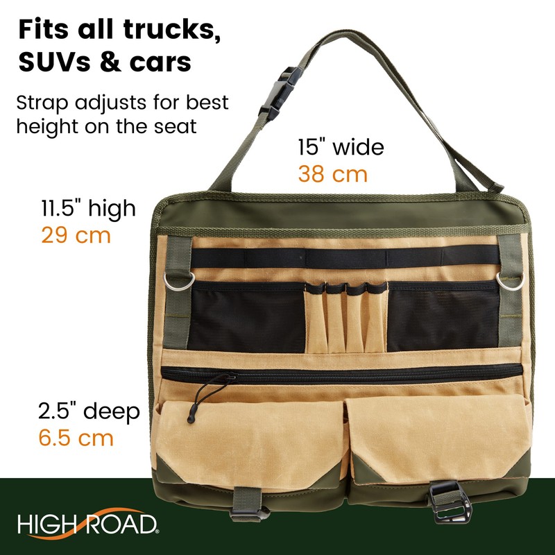 High Road Cairn Car Front Seat Organizer with Multipurpose Hanging