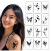 Tattoo Stickers, Butterfly, Black, Body Seal, Tattoo Stickers, Disappearing in