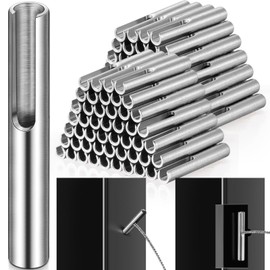 Yaocom 100 Pack 316 Stainless Steel 1/8" Invisible Cable Railing Kit Invisible Terminal Toggle Anchor Angle Stainless Steel Adjustable Cable Railing for Metal Railing Corner Post and Wall Post