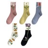 MeganJDesigns Cute Cotton Socks for Women and Girls, 5 Pairs