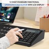 Varhomax Glass Desk Whiteboard Gray with Calculator, Desktop Organizer Dry